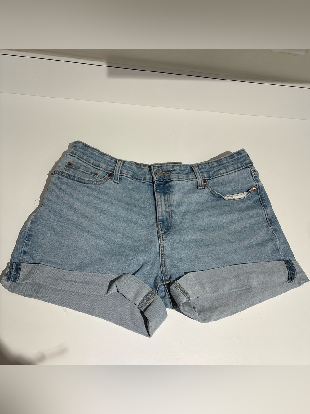 Denizen from Levi's Light Wash Cuffed Denim Shorts